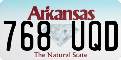 AR license plate 768UQD