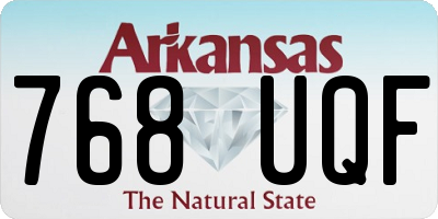 AR license plate 768UQF