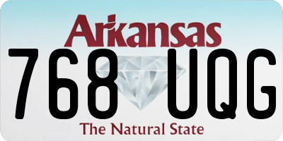 AR license plate 768UQG