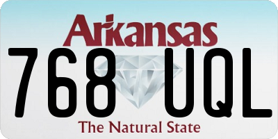 AR license plate 768UQL