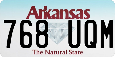 AR license plate 768UQM