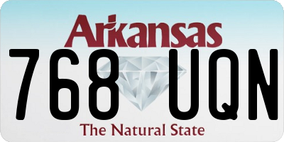 AR license plate 768UQN