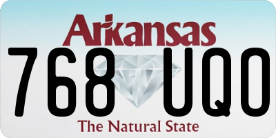 AR license plate 768UQO