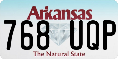 AR license plate 768UQP