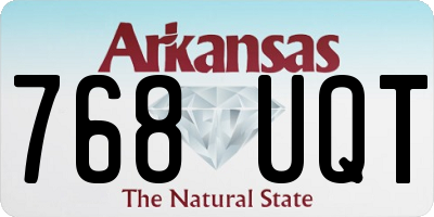 AR license plate 768UQT
