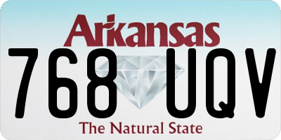 AR license plate 768UQV