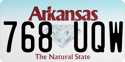 AR license plate 768UQW
