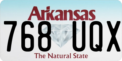AR license plate 768UQX