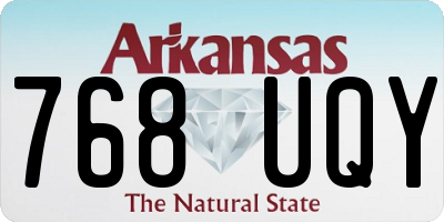 AR license plate 768UQY