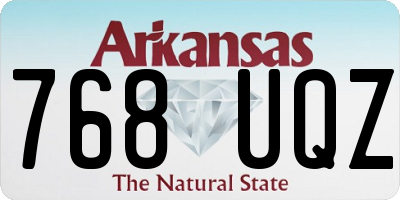 AR license plate 768UQZ