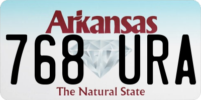 AR license plate 768URA