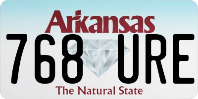 AR license plate 768URE