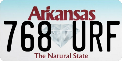AR license plate 768URF