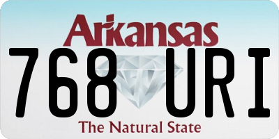AR license plate 768URI