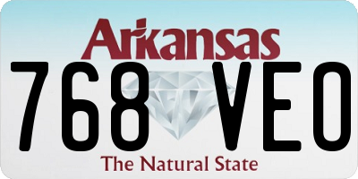AR license plate 768VEO