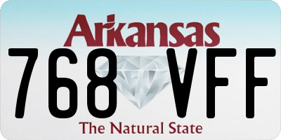 AR license plate 768VFF