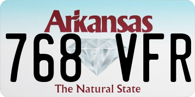 AR license plate 768VFR