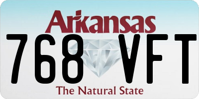 AR license plate 768VFT