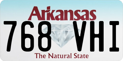 AR license plate 768VHI