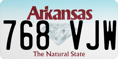 AR license plate 768VJW