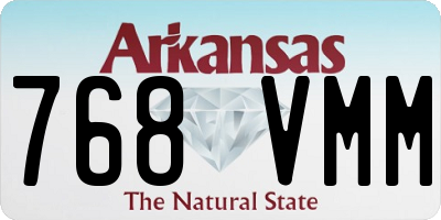 AR license plate 768VMM
