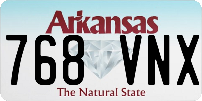AR license plate 768VNX