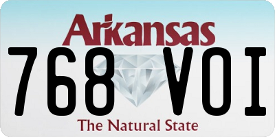 AR license plate 768VOI
