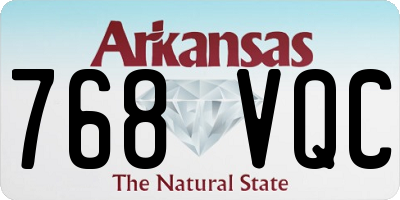 AR license plate 768VQC