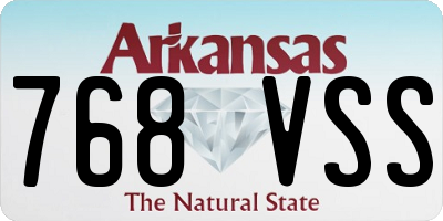 AR license plate 768VSS