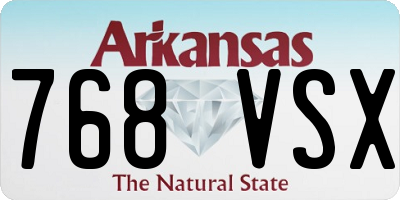 AR license plate 768VSX