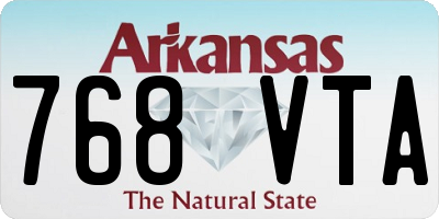 AR license plate 768VTA