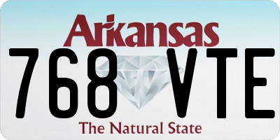 AR license plate 768VTE