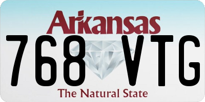 AR license plate 768VTG