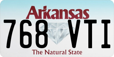 AR license plate 768VTI