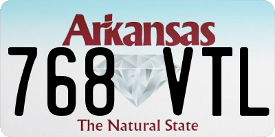 AR license plate 768VTL