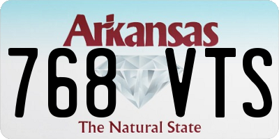 AR license plate 768VTS