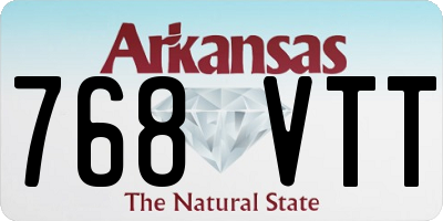 AR license plate 768VTT
