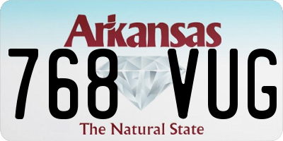 AR license plate 768VUG