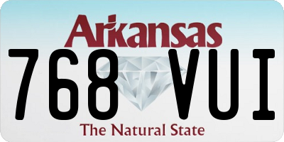 AR license plate 768VUI