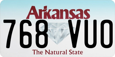 AR license plate 768VUO