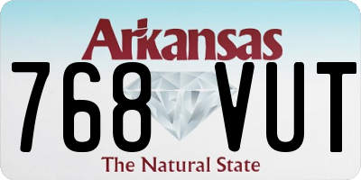 AR license plate 768VUT
