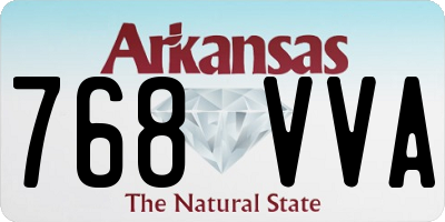 AR license plate 768VVA