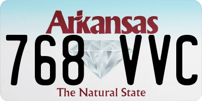 AR license plate 768VVC