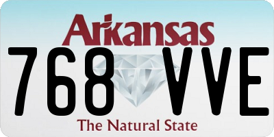 AR license plate 768VVE