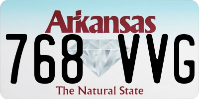 AR license plate 768VVG