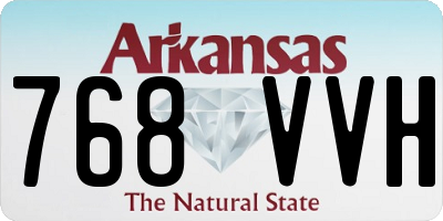 AR license plate 768VVH