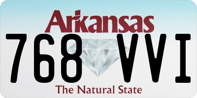 AR license plate 768VVI