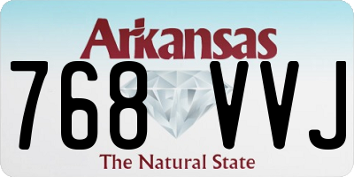 AR license plate 768VVJ
