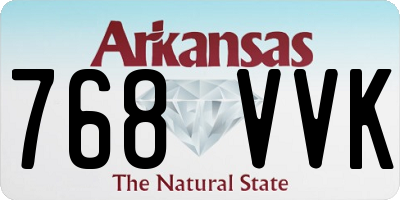 AR license plate 768VVK