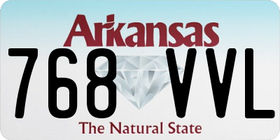 AR license plate 768VVL